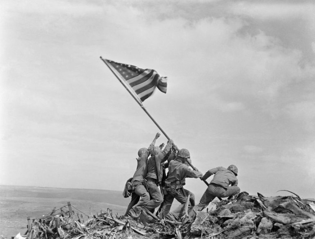 Joe Rosenthal’s iconic World War II photograph was taken on this day