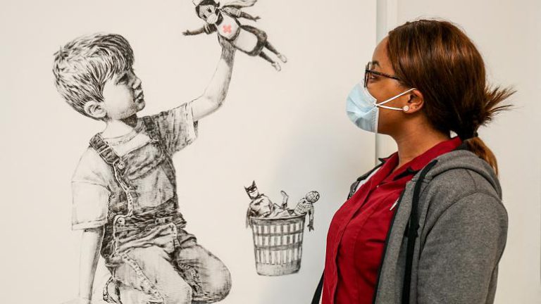 Banksy\’s \’Game Changer\’ raises record $23.2 mn for UK pandemic health workers