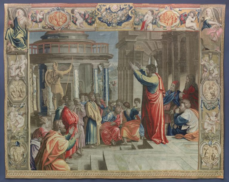 Exhibition of six tapestries by Raphael; and two more art stories