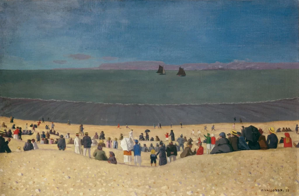 La plage à Honfleur, 1919. Oil on canvas, 54 x 81 cm 