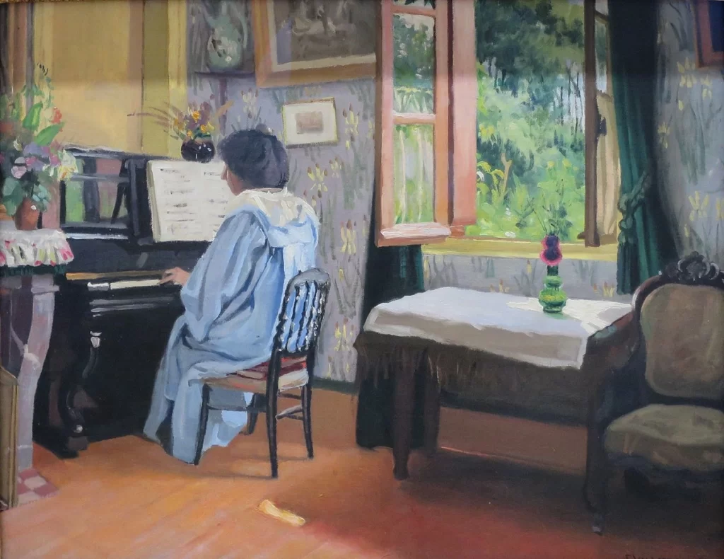 Lady at the Piano by Felix Vallotton (1904) 