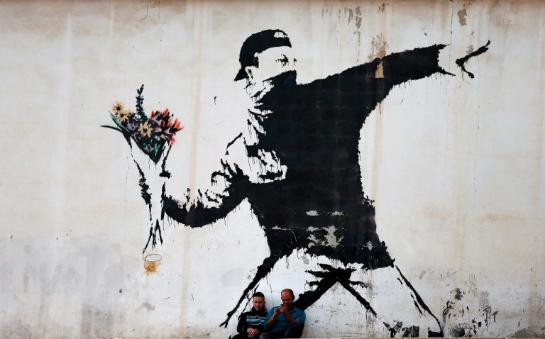 How did you read Banksy’s art during the war?