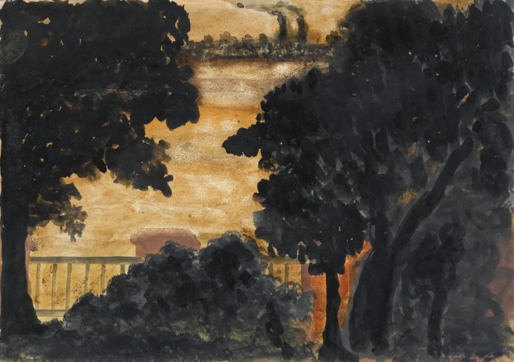 UNTITLED Landspace (1919) by Rabindranath Tagore 