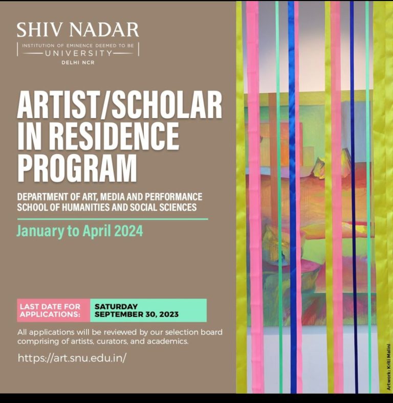 Calling for Artists! Shiv Nadar Institute Announces Residency