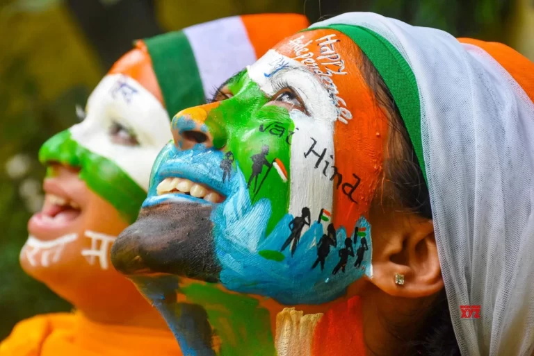 The Indian Flag Evolution Through Face Paint