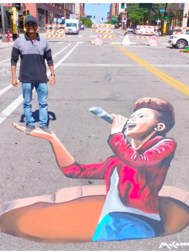 Indian 3D Artist SSR Krishna Shines at Downtown Minneapolis Street