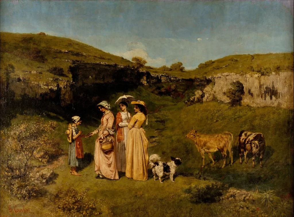 Gustave Courbet Painting with women 