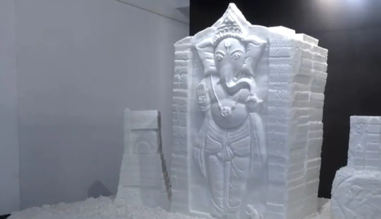 Artists in India Create Eco-Friendly Lord Ganesha Idols Ahead of Ganesh Chaturthi