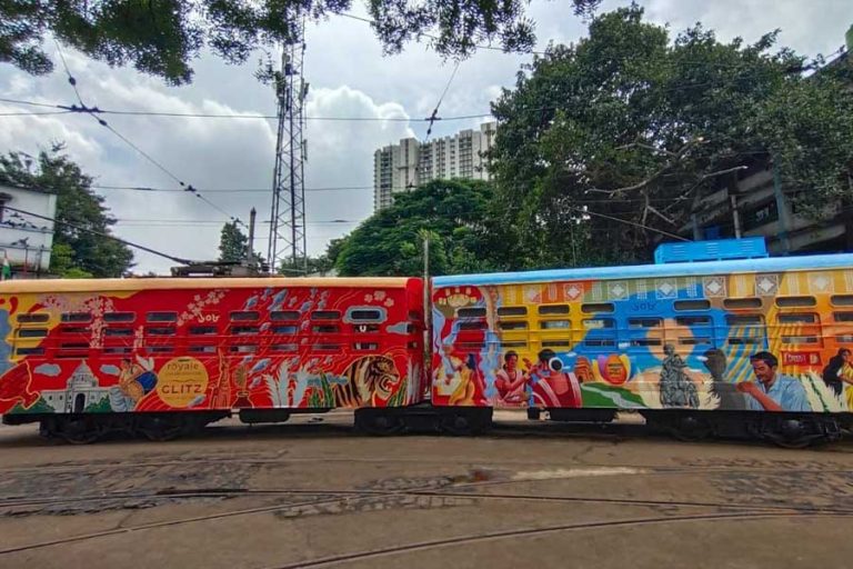 Kolkata’s Iconic Trams Get a Durga Puja Makeover