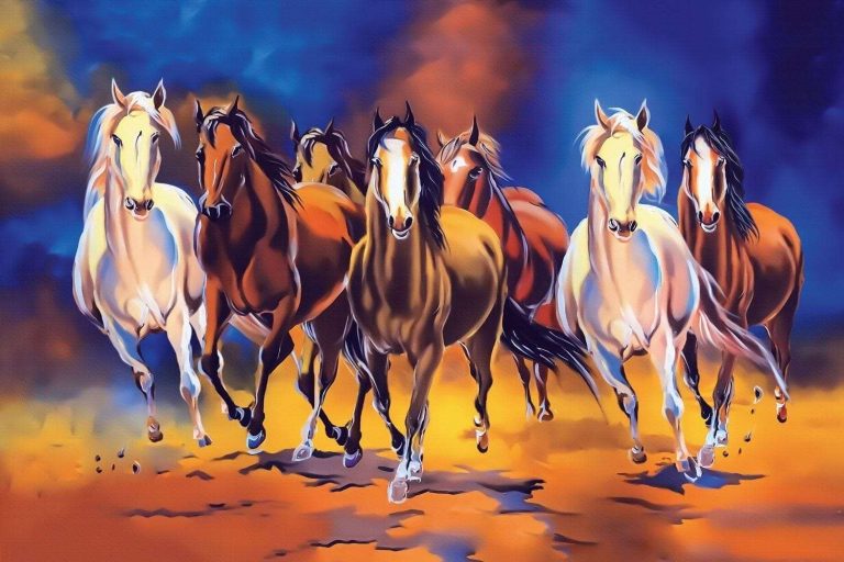 The Things We Do for Vastu – 7 Horse Painting