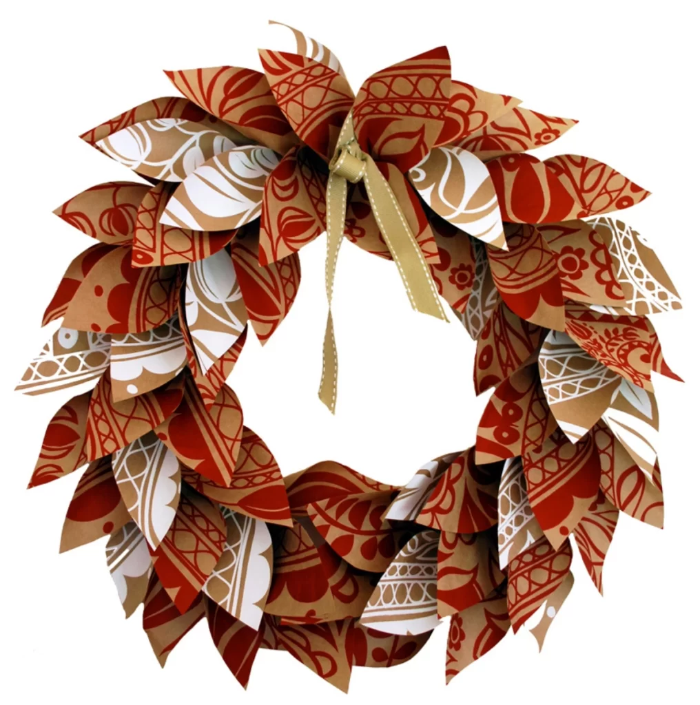 An autumn Colour Pattern Wreath Final Wreath - 