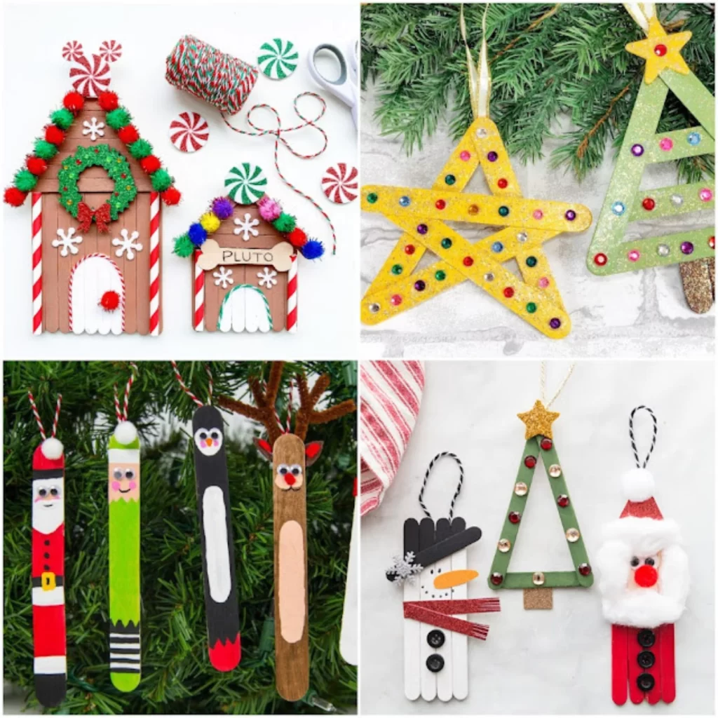 Christmas Ornaments Made of Popsicle - 