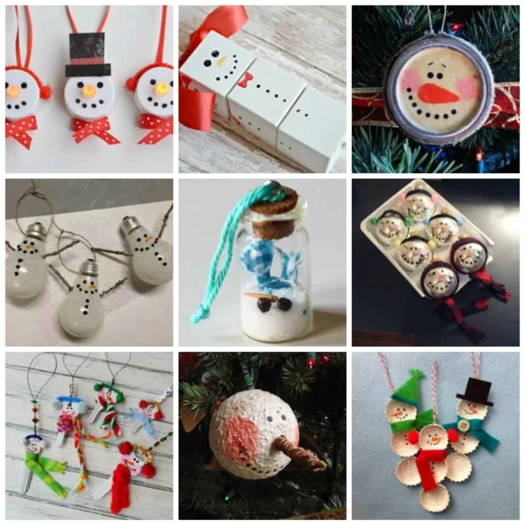 Snowmen Christmas Tree Ornaments 