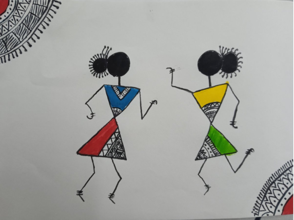 Warli art created by a child 