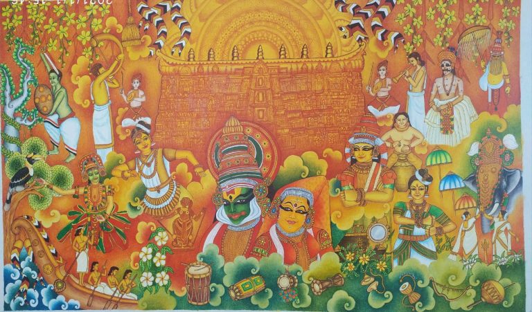 Accept Tradition and Ingenuity: Kerala Mural Painting in Bright Pictures, Simple Sketches, and Sacred Stories