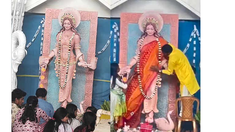 Protest Erupts at Tripura Government College of Art and Craft Over Alleged Vulgarity in Saraswati Idol