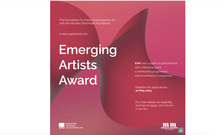 Foundation for Indian Contemporary Art Announces Emerging Artists Award (EAA+) 2024