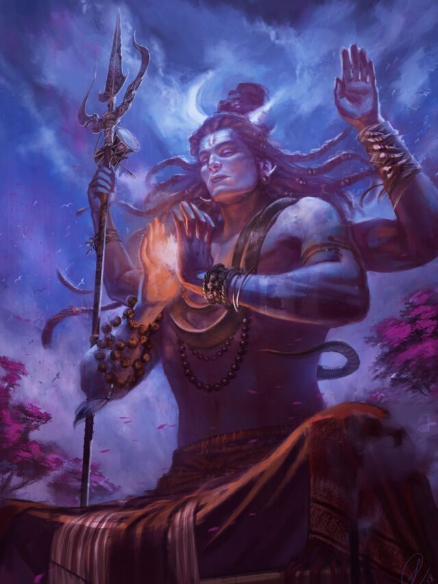 Evolution of Lord Shiva Modern Art Paintings