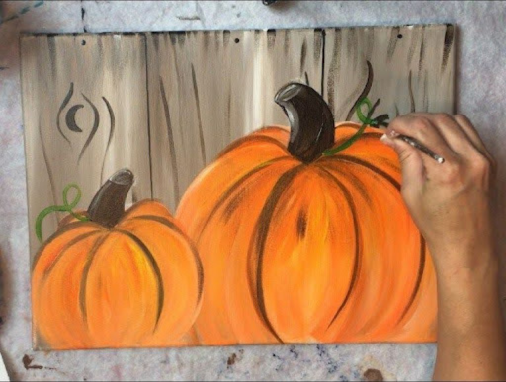 Pumpkins for beginners Acrylics 