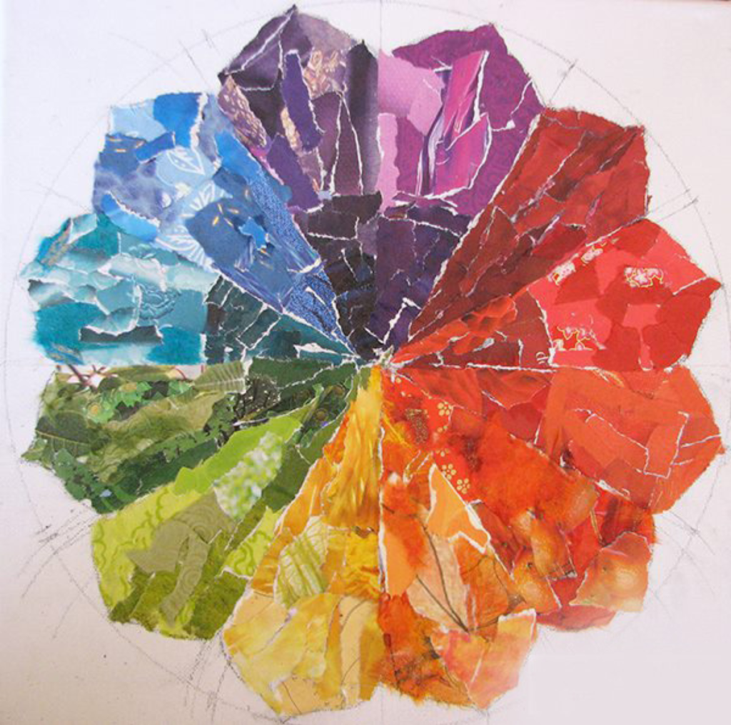 Color wheel made from collage 