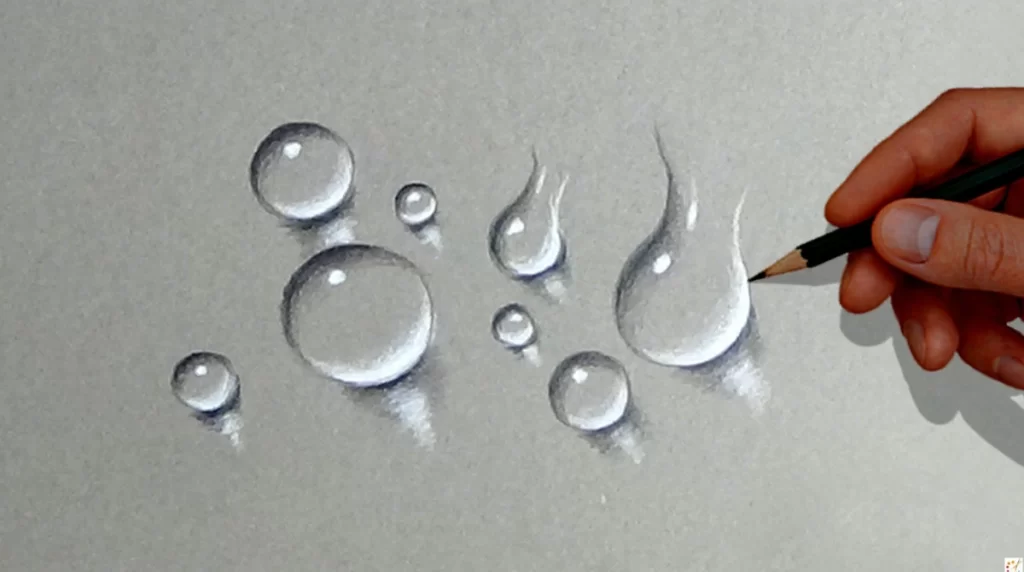 Drawing water droplets 