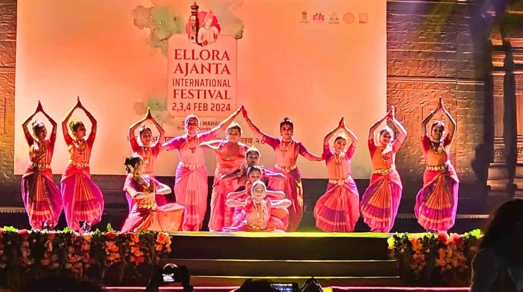 A Dance performance on the stage of Ellora Ajanta International Festival 