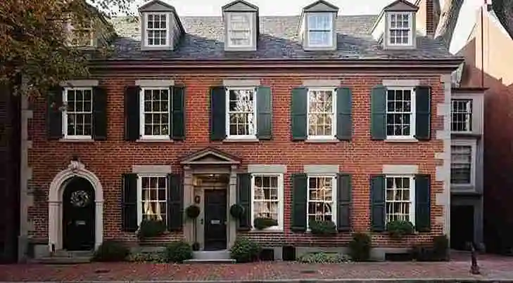 A lot of Windows in Federal Architecture House 