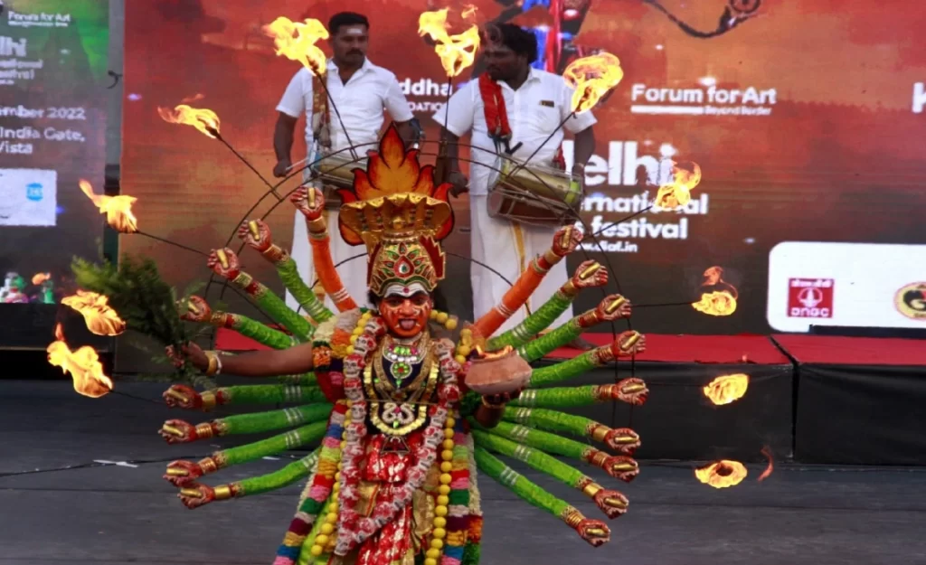 A traditional performance dance on the stage 