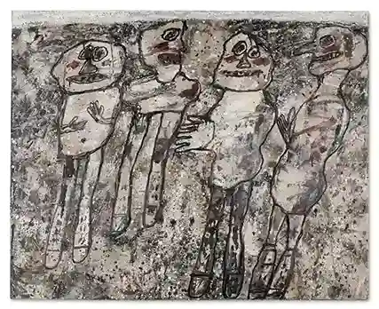 Artist Jean Dubuffet, Pommettes Rouges 