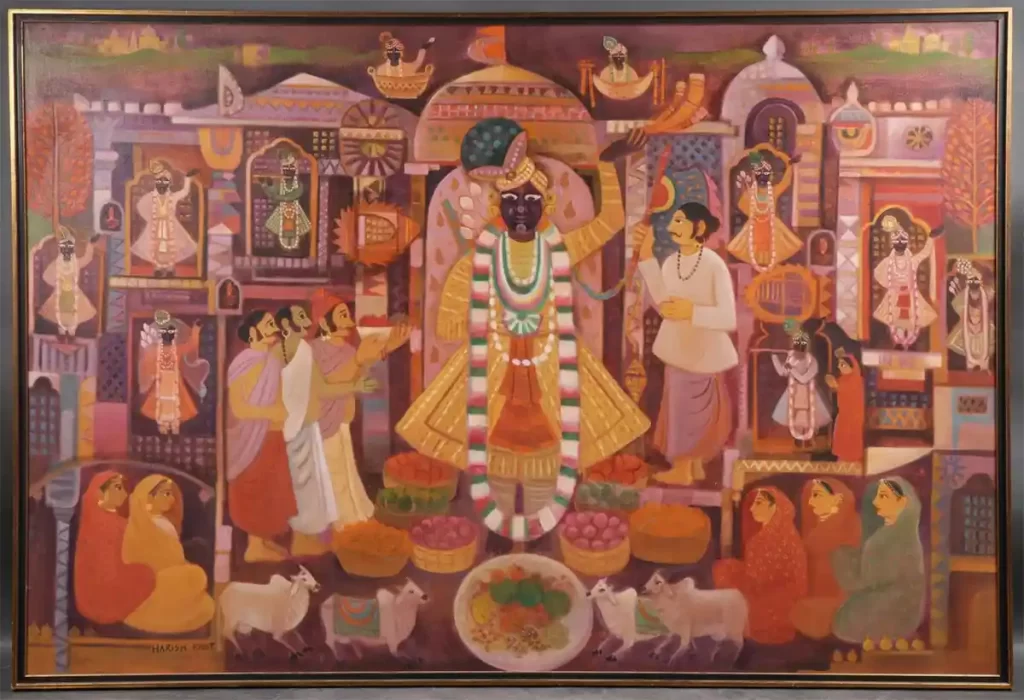 Harish Raut's Paintings about Krishna 