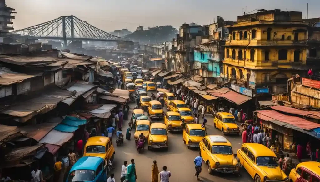 A Frame of iconic Kolkata Symbols