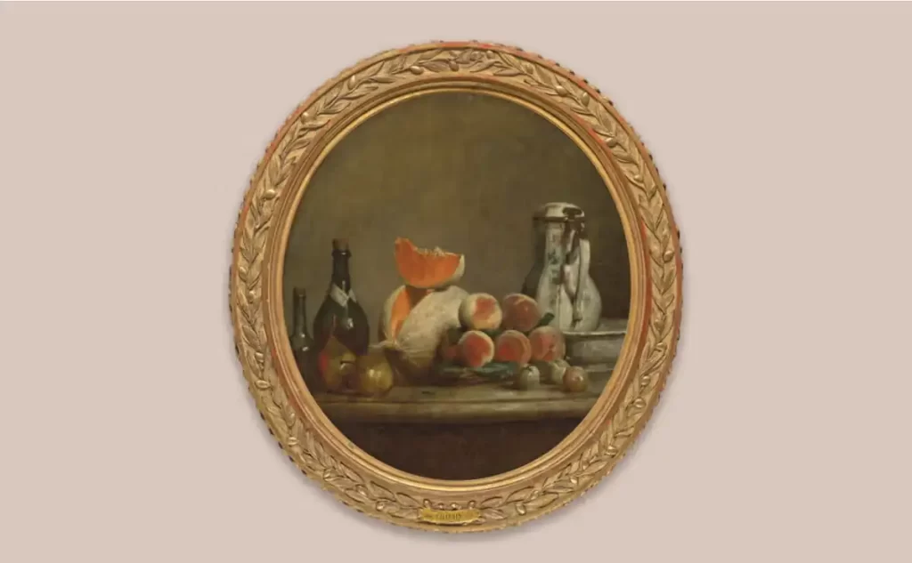 Jean Siméon Chardin's masterpiece still life Cut Melon (1760)