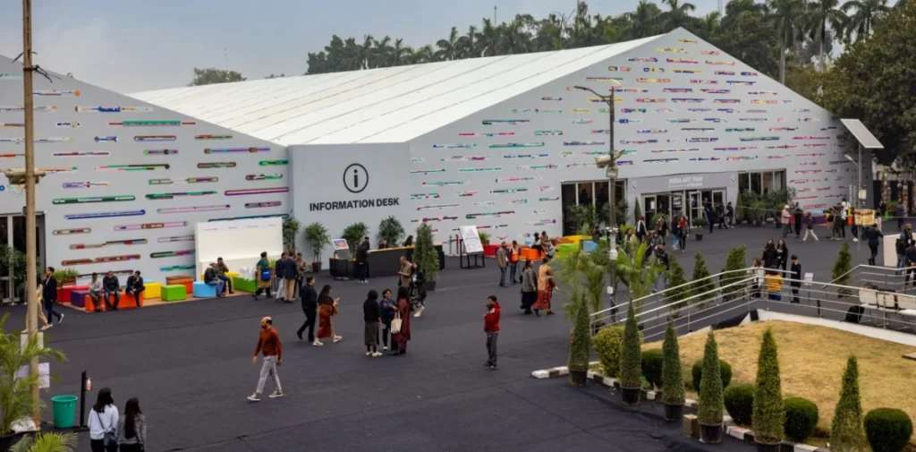 The outside view of India Art Fair