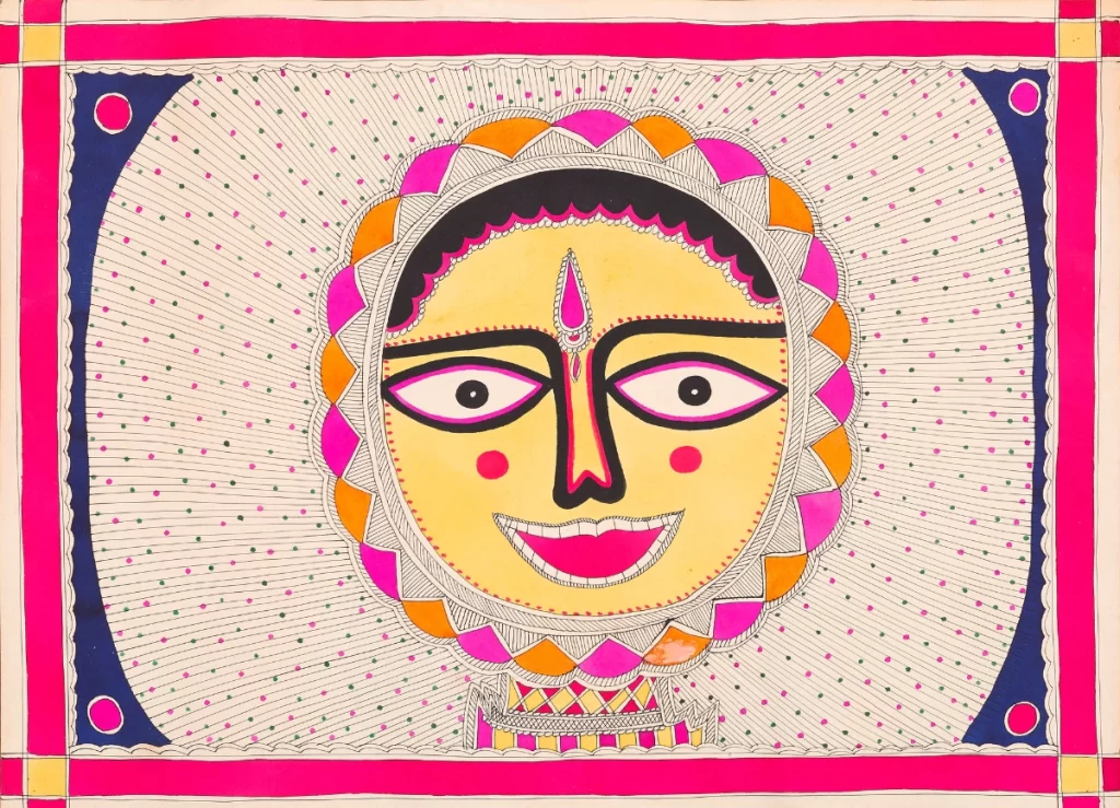 Untitled (Suraj - Sun), Pigment on paper, 22x30 in. Baua Devi