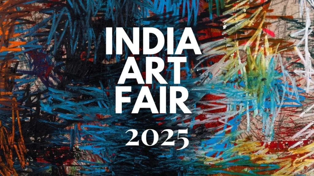 A poster depicting India Art Fair 2025