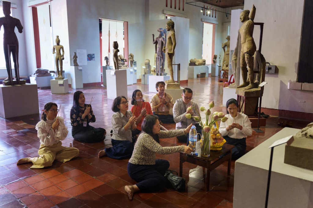 Devotees always bring flowers to the museum