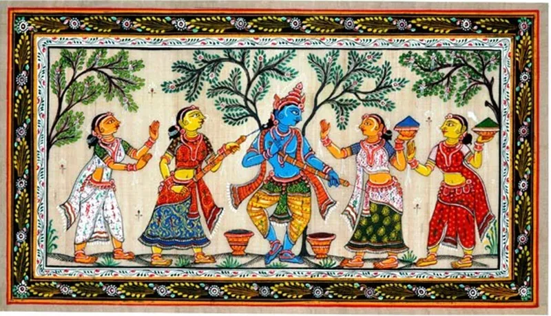 outline image of holi festival