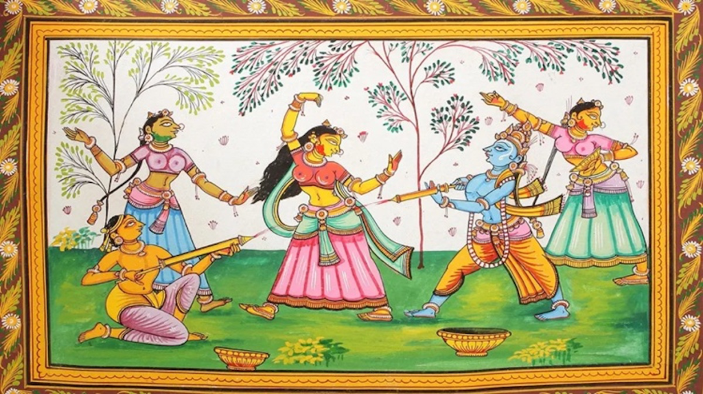 Radha Krishna Playing Holi 